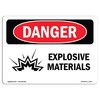 Signmission Safety Sign, OSHA Danger, 10" Height, 14" Width, Aluminum, Explosive Materials, Landscape OS-DS-A-1014-L-2007